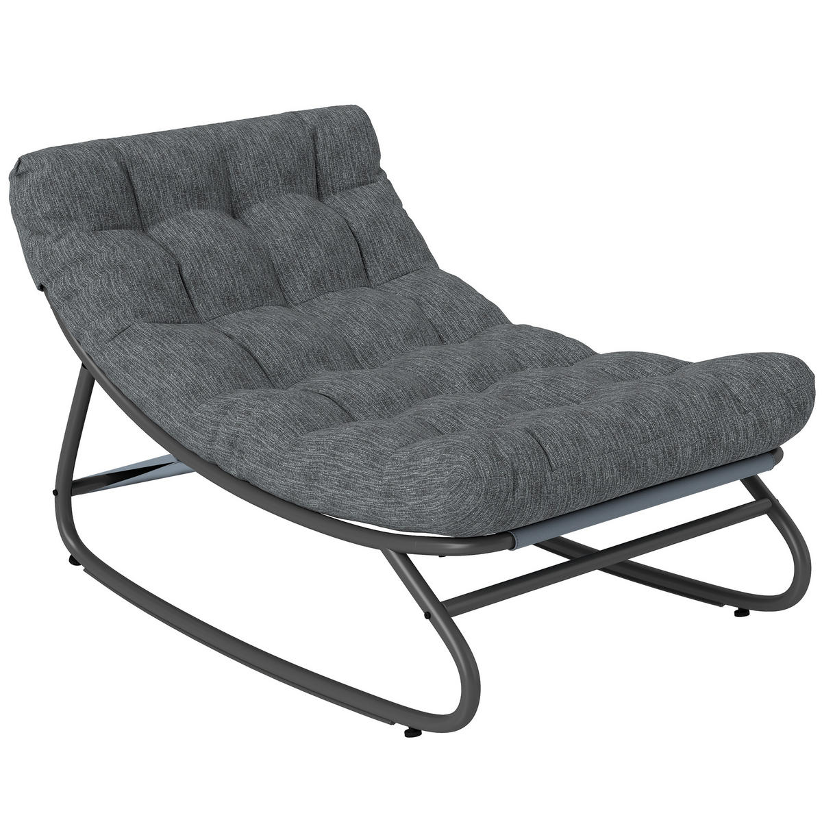 SCHAUKELSTUHL Stahl Netzstoff Grau - Grau, Textil/Metall (66/63/101cm) - Outsunny