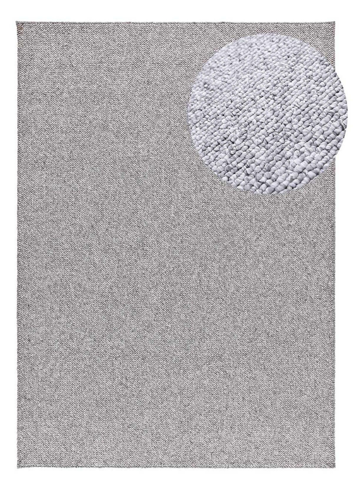 WEBTEPPICH Silber Petra 120/170 cm - Silberfarben, Textil (120/170cm) - Atticgo