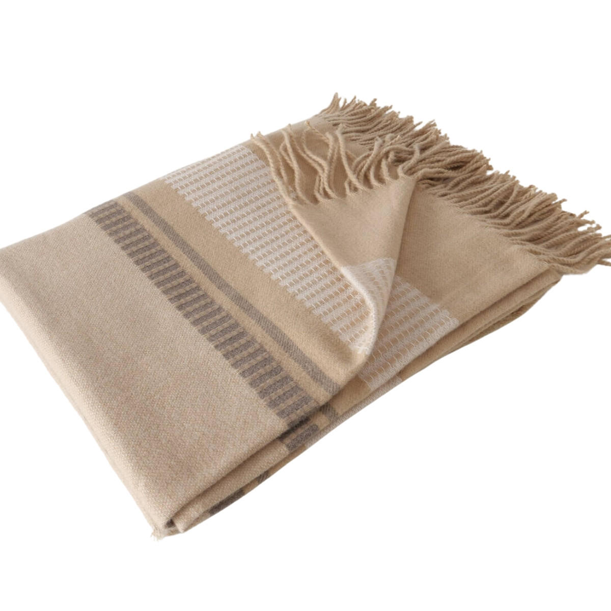 KUSCHELDECKE Hazel 160/130 cm - Beige, Textil (130/160cm) - Boltze Home