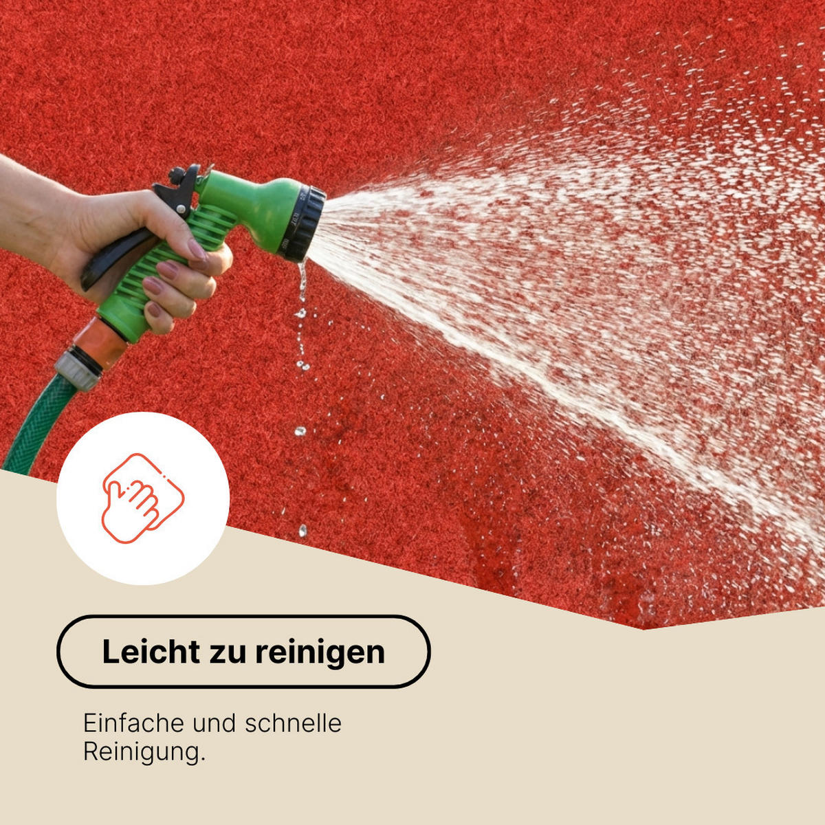 RASENTEPPICH PEMBA Rot 200/360 cm - Rot, Textil (200/360cm) - Tapiso