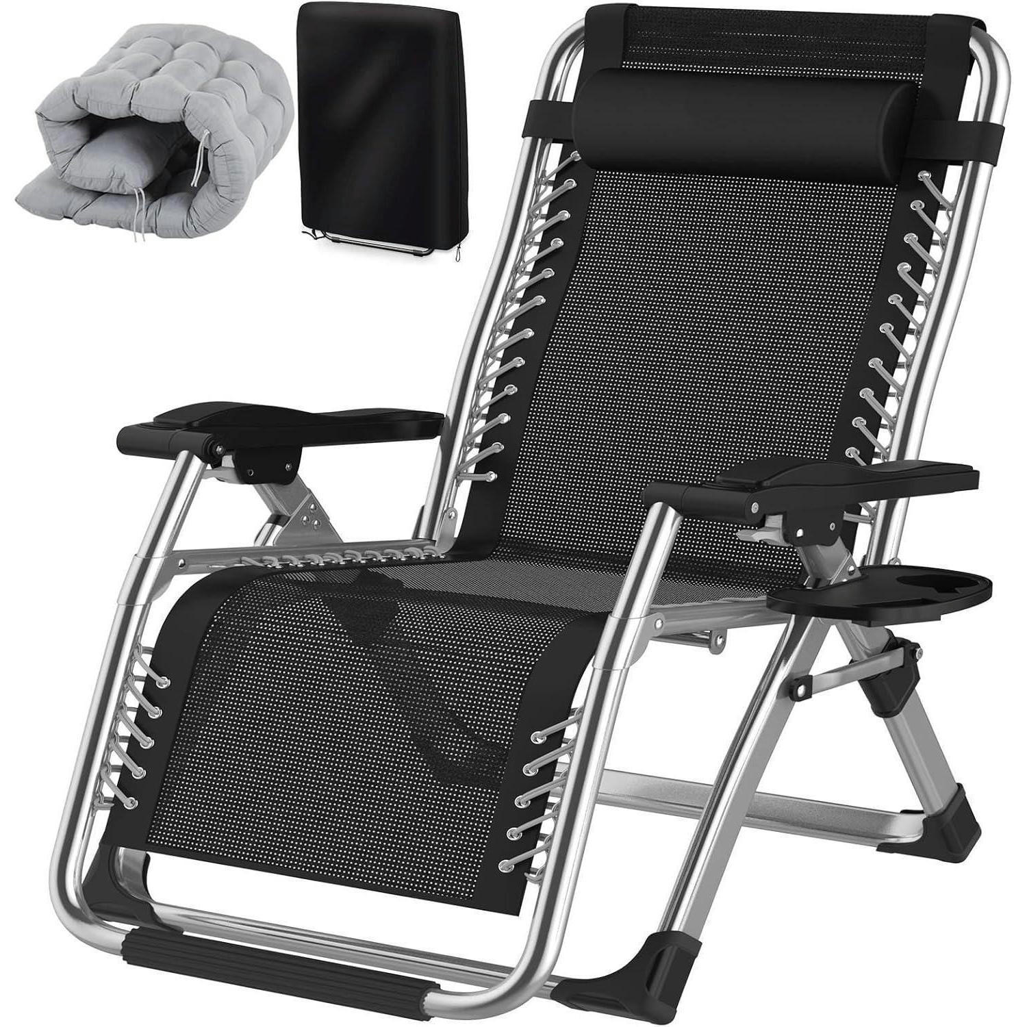 SONNENLIEGE Grau 83 cm - Schwarz, Metall (83/80/175cm)