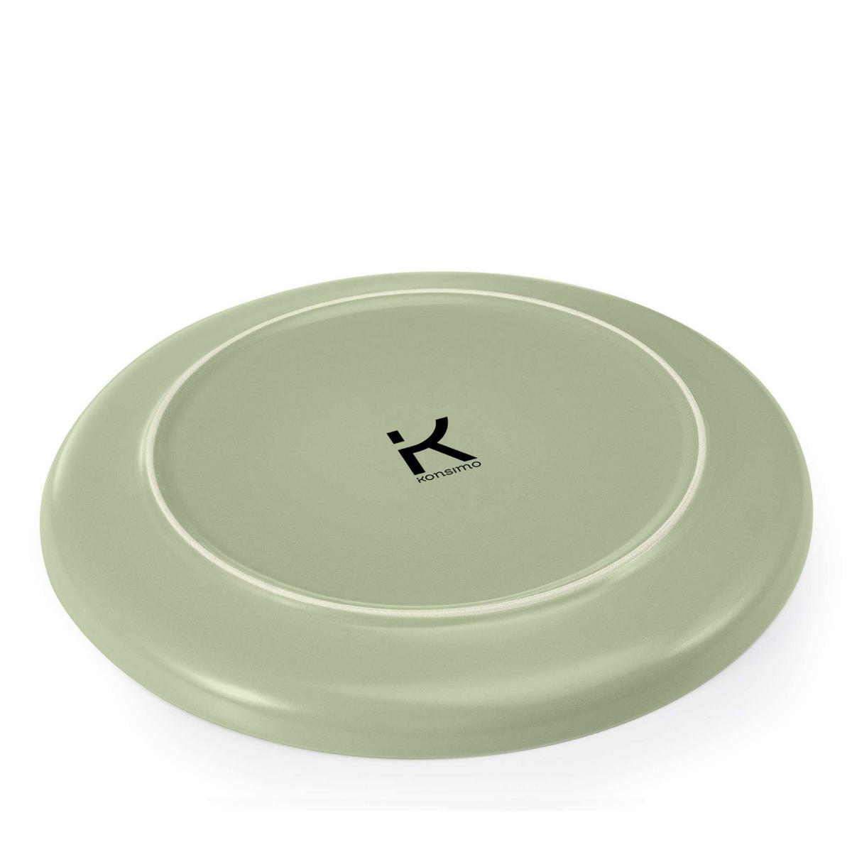 TELLER-SET VICTO 6-tlg Dessertteller - Grün, Keramik (20/2/20cm) - KONSIMO®