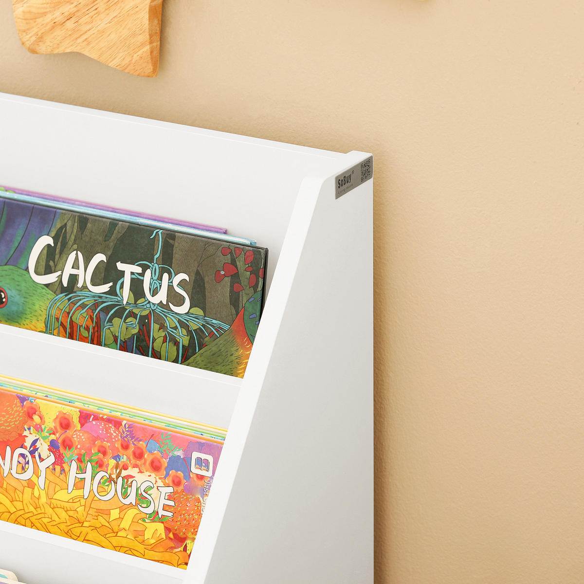 KINDER-BÜCHERREGAL Weiß 73x80x30cm - Weiß, Holzwerkstoff (73/80/30cm) - SoBuy