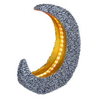 LED AUSSENLEUCHTE Solarleuchte steingrau gold - Grau, Kunststoff (28/9/31cm) - Globo Lighting