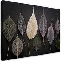 WANDBILD minimalismus hinterlässt glamourpflanzen - Grau, Textil (60/40cm) - Feeby