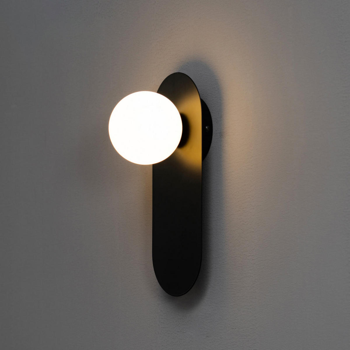 WANDLEUCHTE Mattina, Schwarz und weiß, 31cm - Weiß, Glas (12/31/13cm) - KOSILUM