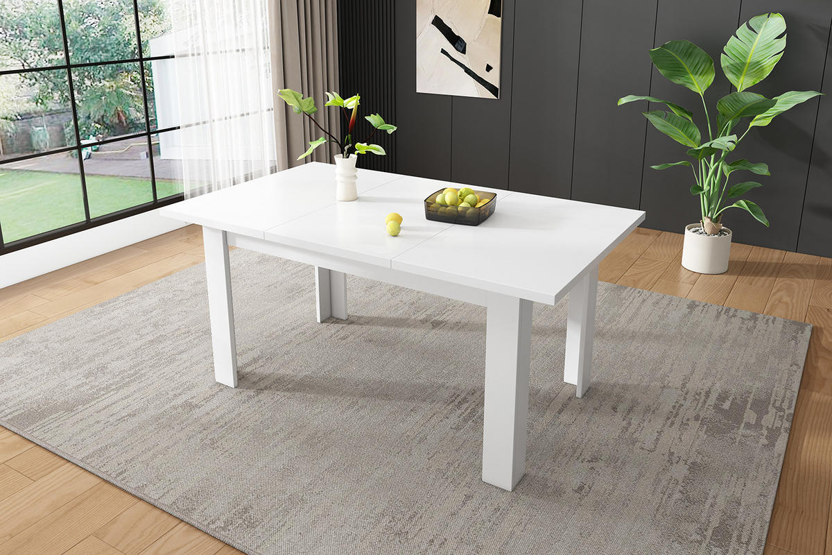 ESSTISCH Weiß 120/70/75 cm - Weiß, Holz (70/120/75cm) - PANGIVO