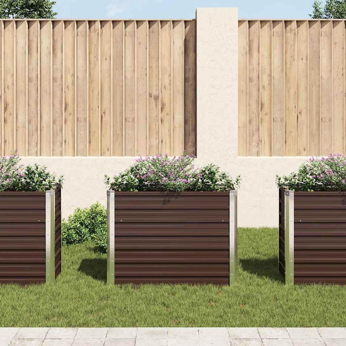 GARTEN-HOCHBEET Braun 100/40/77 Cm Verzinkter Stahl - Braun, Metall (100/77/40cm) - vidaXL