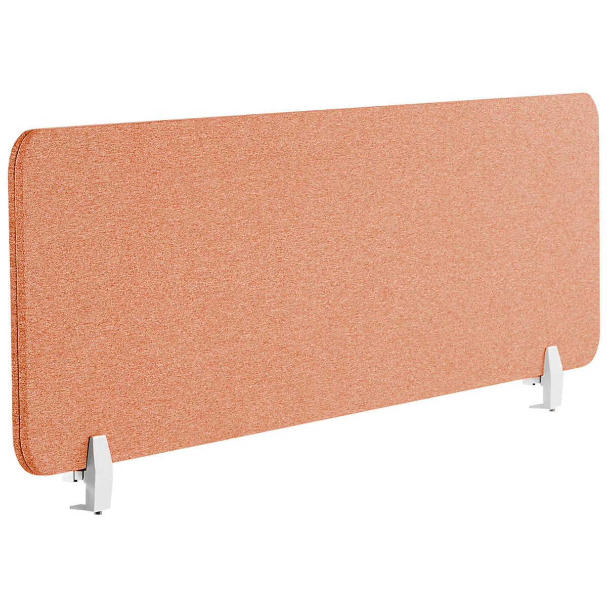 SCHREIBTISCHTRENNWAND 160 x 40 cm Hellrot Wally - Rot, Textil (160/40/2cm) - Beliani