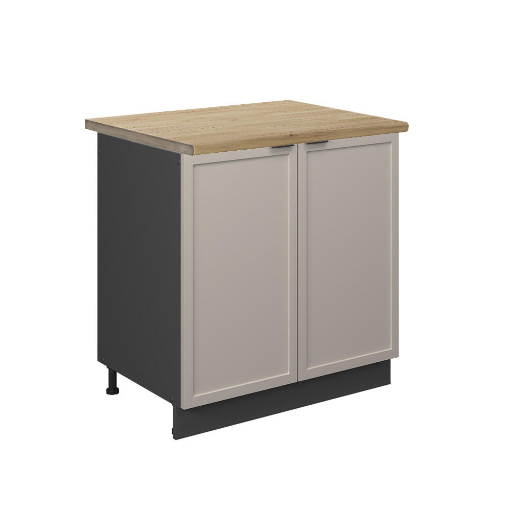 SPÜLENUNTERSCHRANK Fame-Line GrauBeige 80 cm, AP Eiche - Anthrazit/Grau, Holzwerkstoff (80/82/60cm) - Vicco