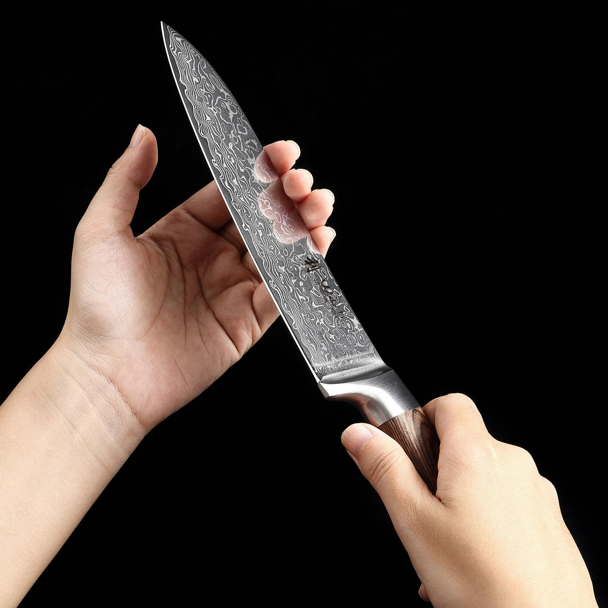 SANTOKUMESSER 17 cm - Braun, Holz/Metall (30cm) - Wakoli