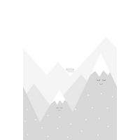 FOTOTAPETE Berge 200 x 279 cm - Grau, Papier (200/279cm) - ESTAhome