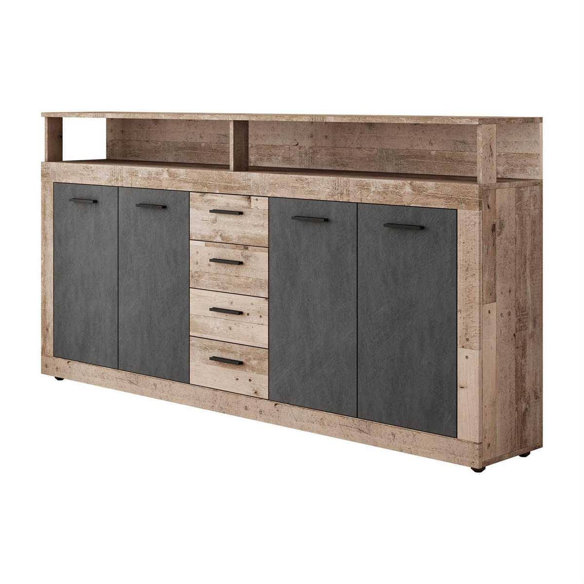 KOMMODE ROMANO mit Schubladen - Taupe/Naturfarben, Holzwerkstoff (190/96/32cm) - Lookway