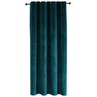 VORHANG Kräuselband Samt 140/145 cm petrol - Petrol, Textil (140/145cm) - TiborTex