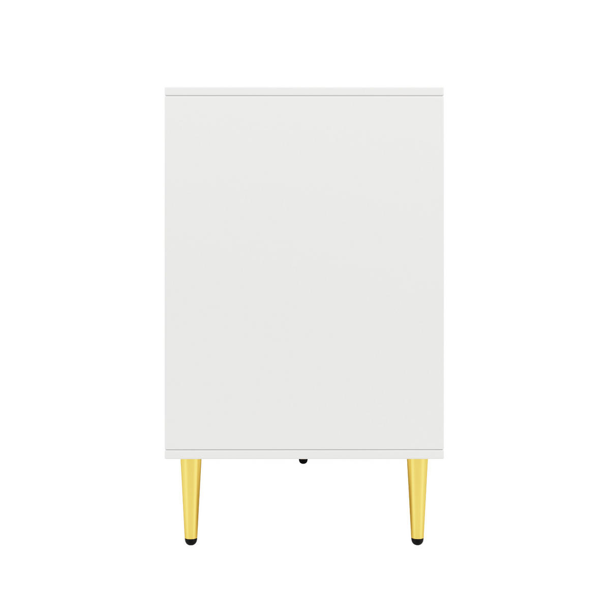 SIDEBOARD 152/40/75 cm in Weiß mit 4 Türen, 2 Schubladen und Goldakzenten - Weiß, Holzwerkstoff (40/75/152cm) - Flora Grace