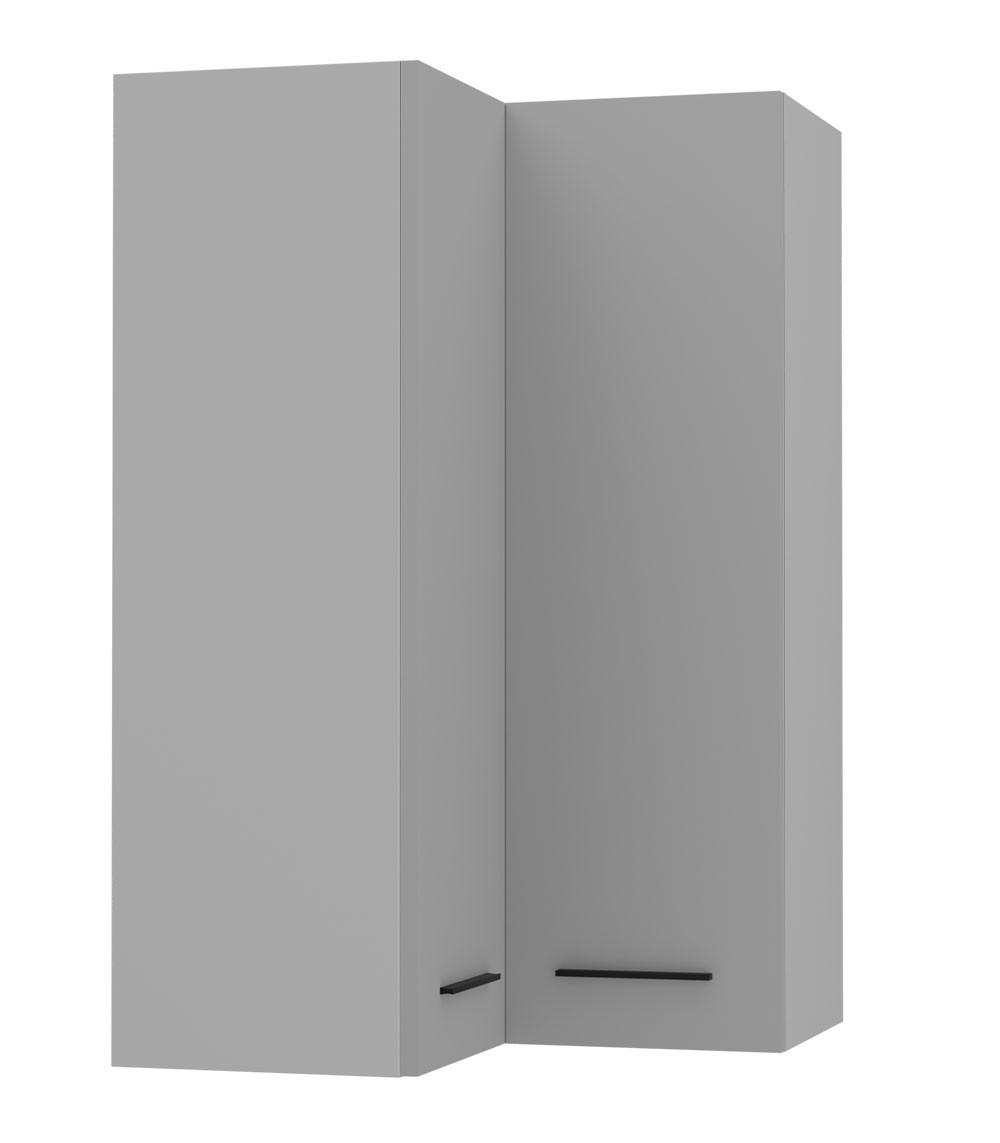 Feldmann-Wohnen Eckhängeschrank Grau, Grau 60x96x60 cm