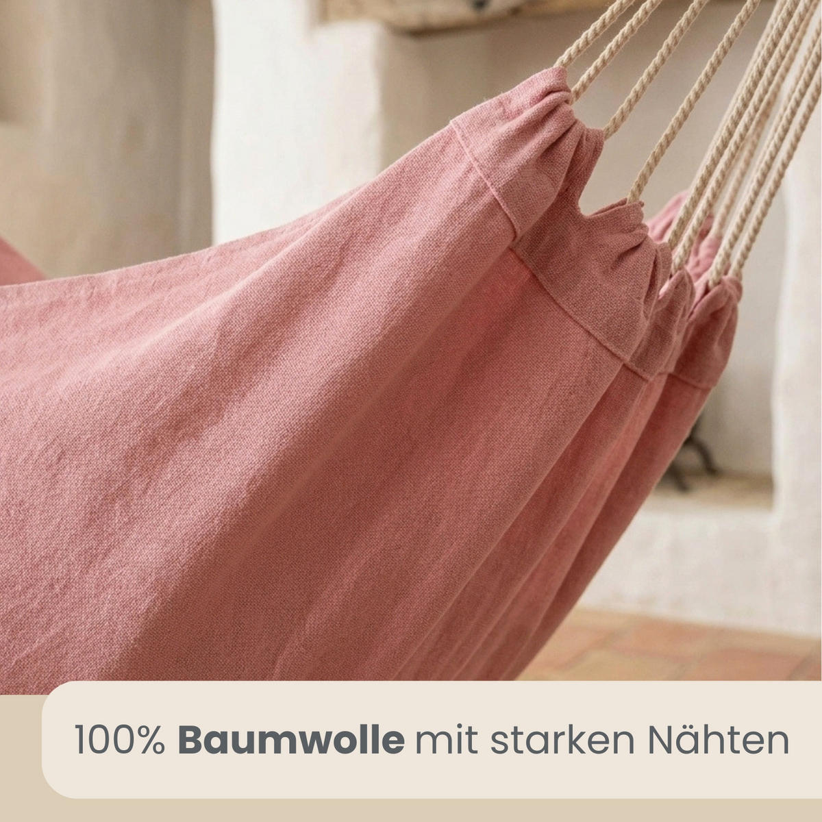 XXL HÄNGESESSEL 185/130 cm Belastbar bis 150 kg Rosa - Rosa, Textil (130/155/185cm) - Amanka