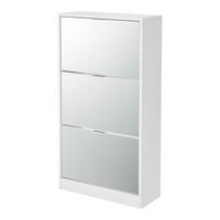 SCHUHKIPPER Kragerø - Weiß, Holzwerkstoff (60/115/24cm) - [en.casa]