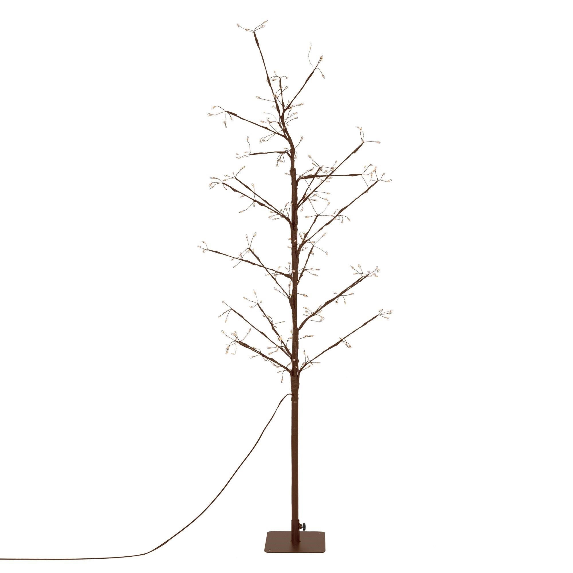 LED BAUM Outdoor Lichterbaum 150 cm Weihnachtsbeleuchtung Weihnachtsdeko 855 LEDs Warmweiß Innen/Außen - Braun, Metall (65/150/65cm) - ECD-Germany