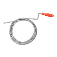 ROHRREINIGUNGSSPIRALE - Silberfarben, Kunststoff/Metall (300/5.5/2cm) - Relaxdays