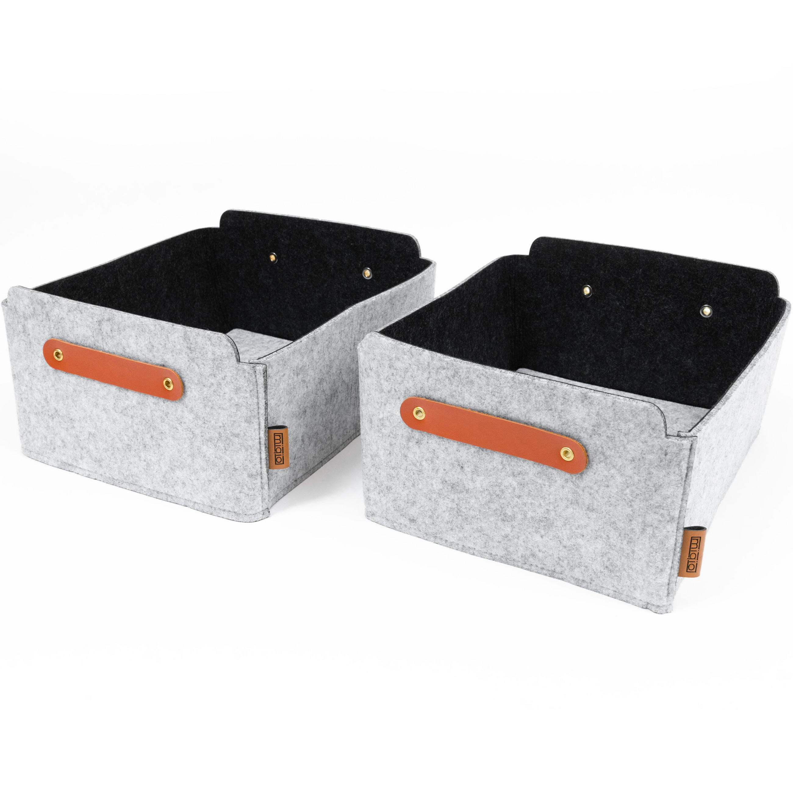 Miqio Design Aufbewahrungsboxen Hellgrau 31x15x31 cm
