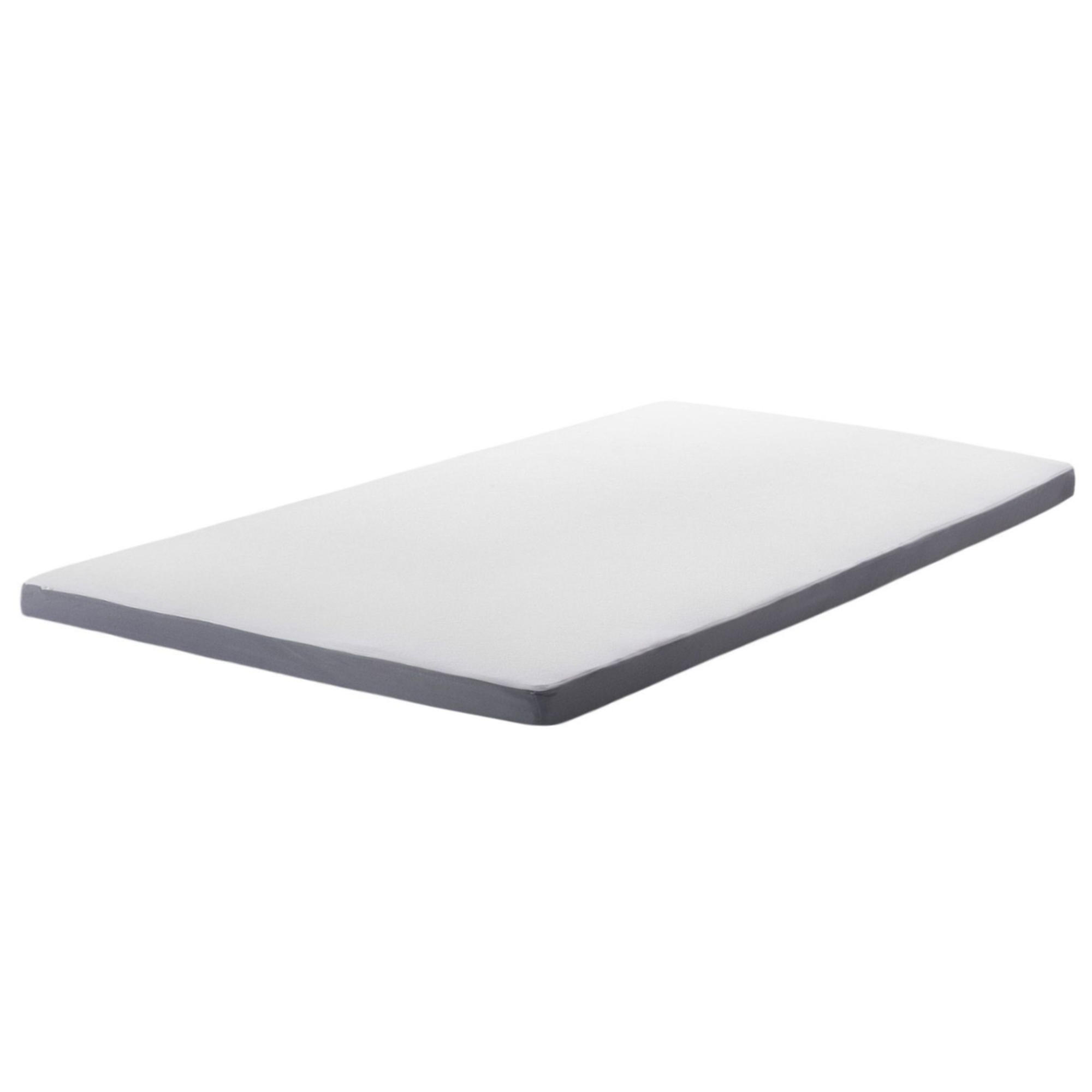 MATRATZENTOPPER 90/200 cm Comfy - Weiß/Grau, Textil (90/200cm) - Beliani