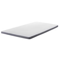 MATRATZENTOPPER 90/200 cm Comfy - Weiß/Grau, Textil (90/200cm) - Beliani