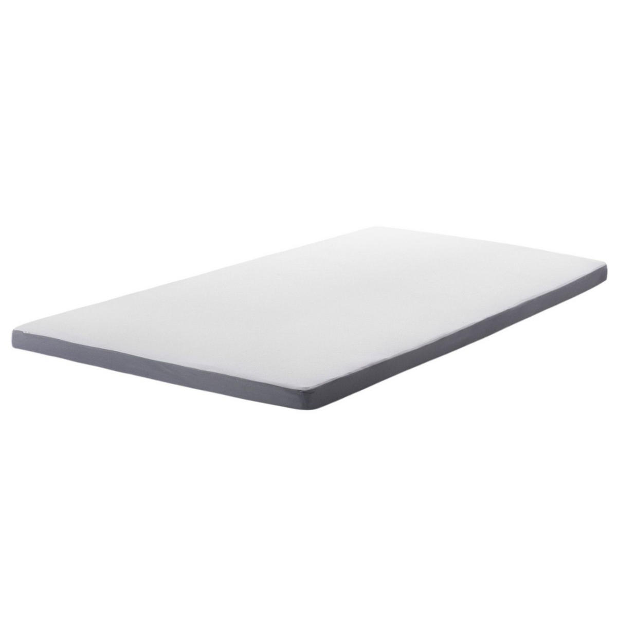 MATRATZENTOPPER 90/200 cm Comfy - Weiß/Grau, Textil (90/200cm) - Beliani