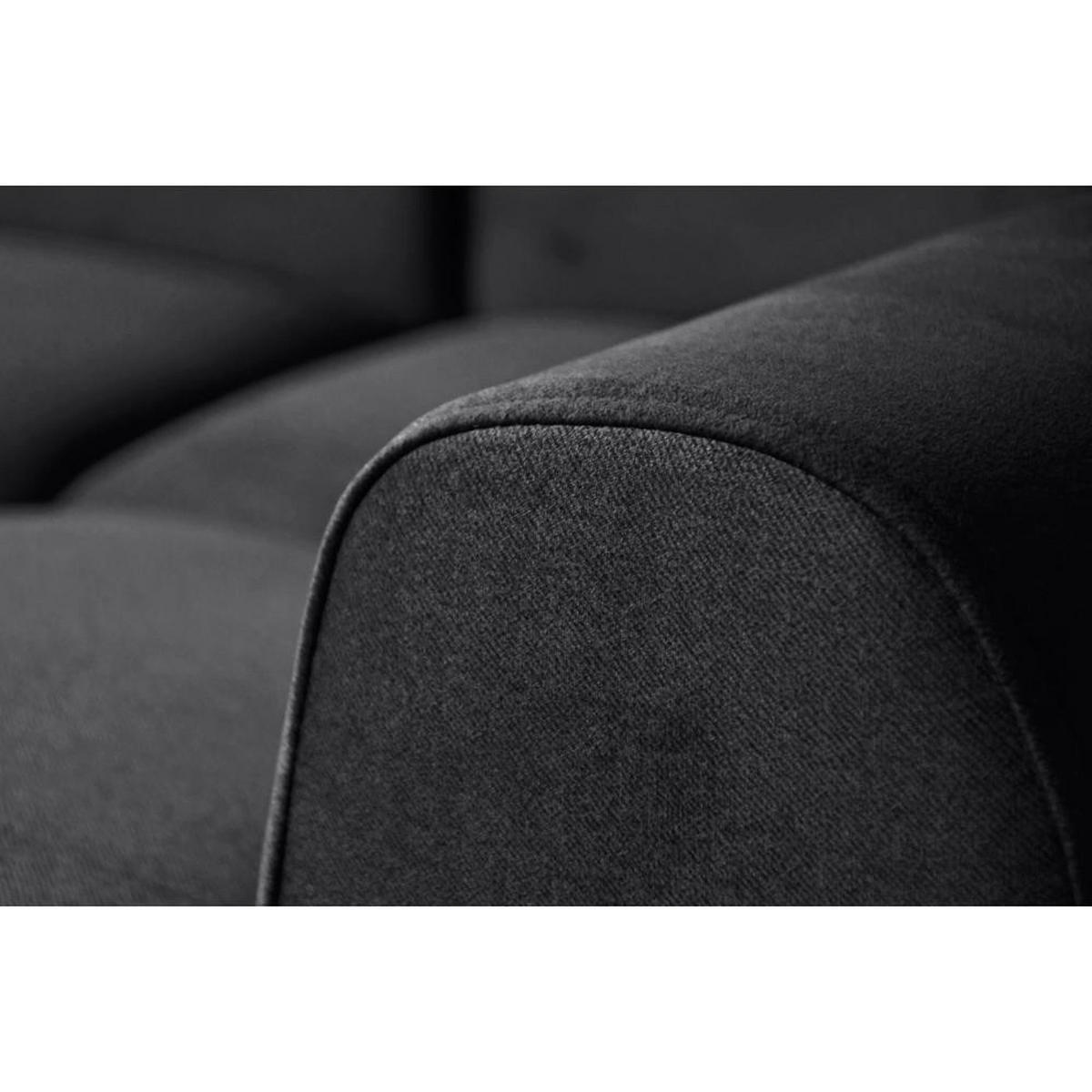 WOHNLANDSCHAFT Gomez U mit Schlaffunktion schwarz rechts - Schwarz, Textil (330/102/195cm) - Beautysofa
