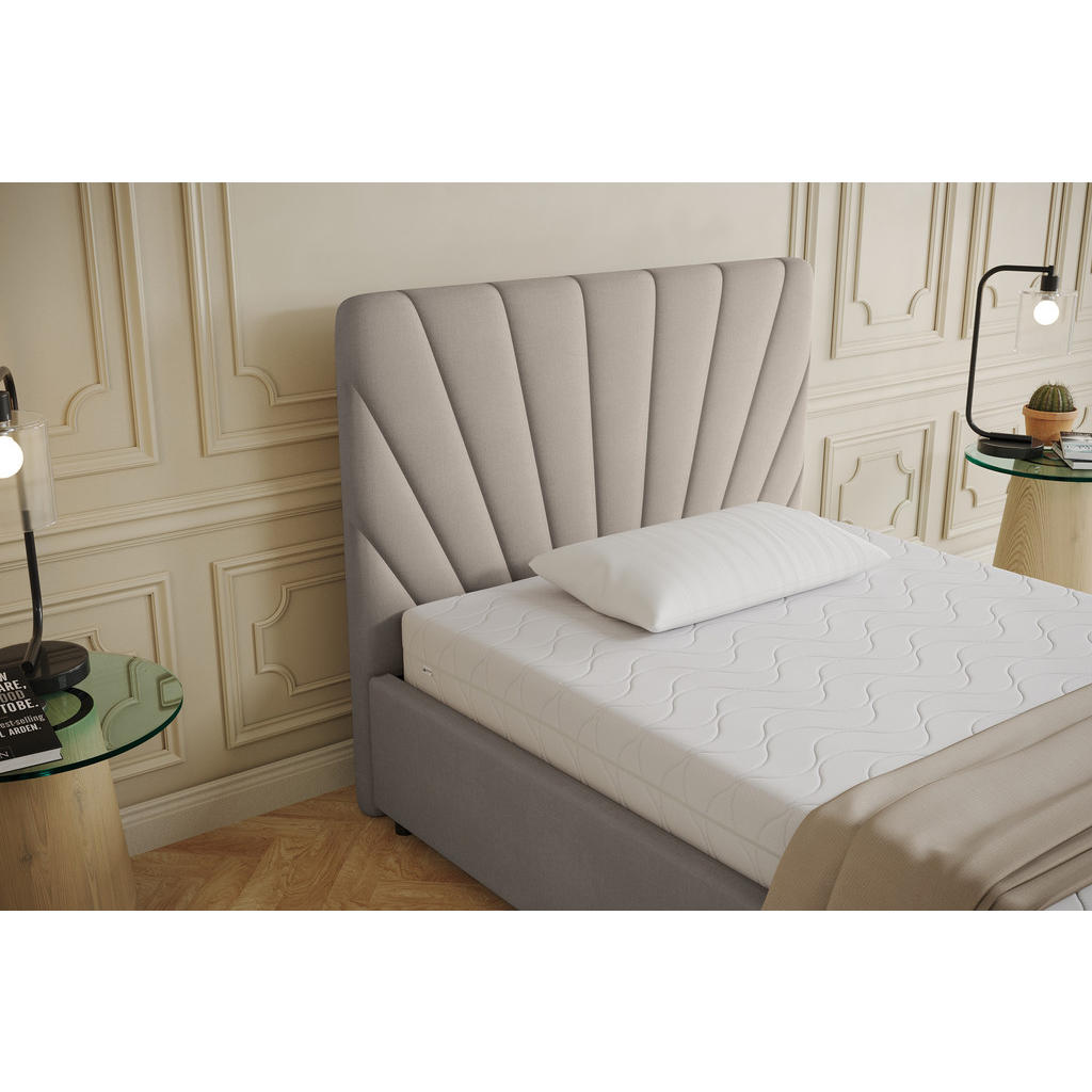 Thumbnail - Panda Möbel Polsterbett, Beige, Holz, Mode, 120x200 cm, Oeko-Tex® Standard 100, Schlafzimmer, Betten, Polsterbetten