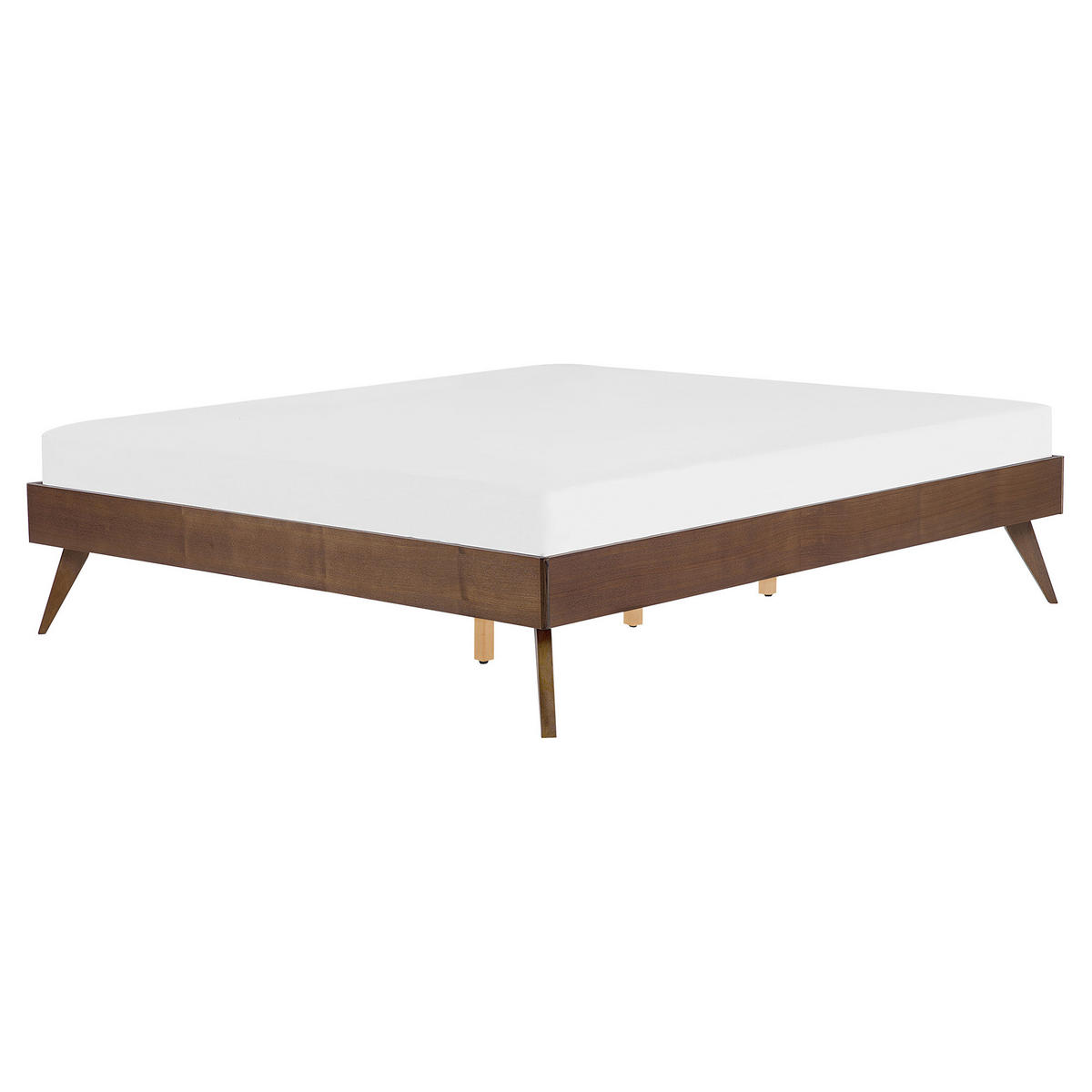 BETT 160/200cm Dunkler Holzfarbton Berric - Dunkelbraun, Holzwerkstoff (160/200cm) - Beliani