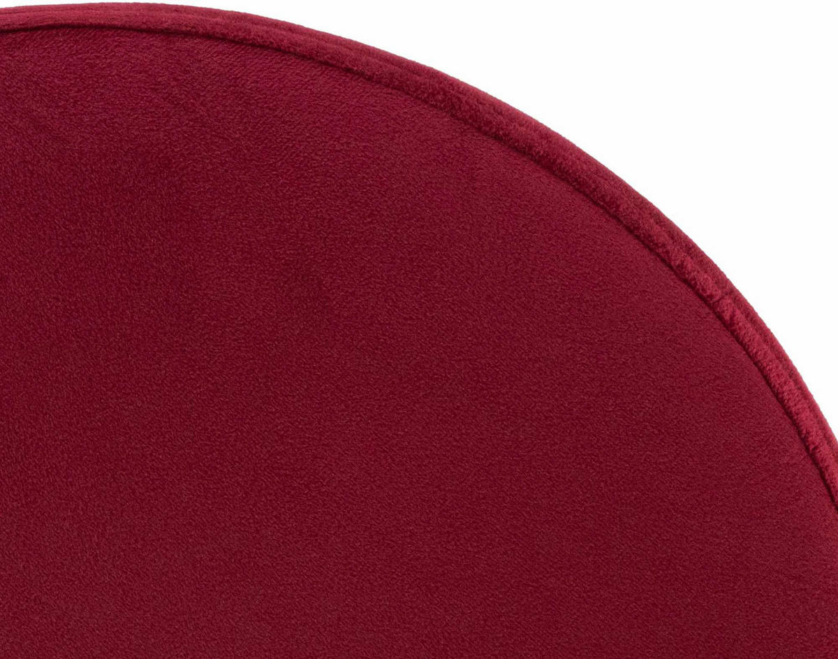 BARHOCKER Pontius Samt chrom rot - Chromfarben/Rot, Textil/Metall (38.5/81/38.5cm) - TPFLiving