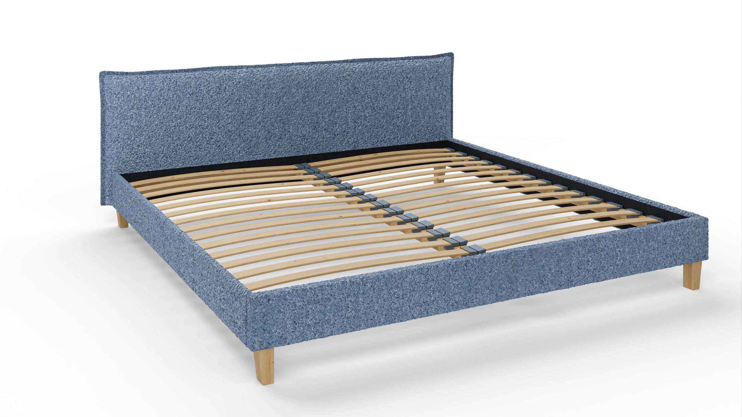 S-Style Polsterbett Blau 200x200 cm