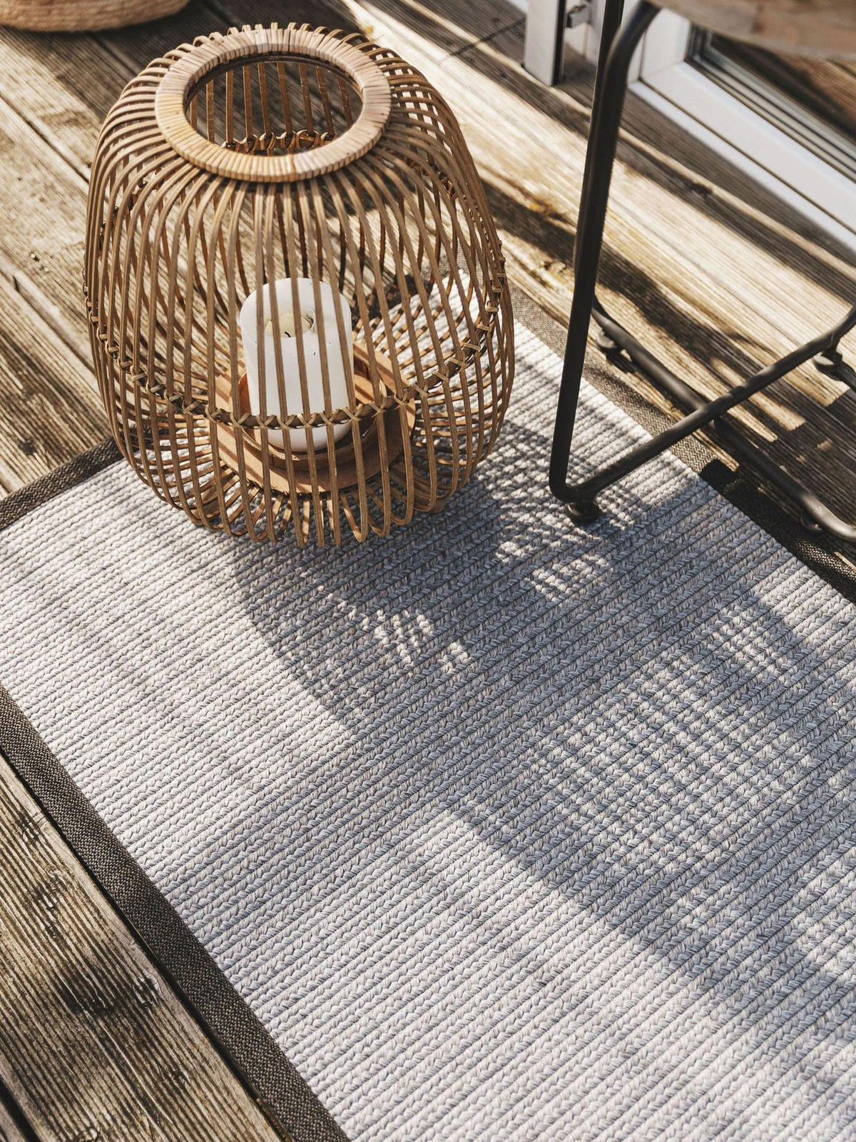 OUTDOORLÄUFER Nandi Grau 70x200 cm - Grau, Kunststoff/Textil (70/1cm) - KUNSTLOFT