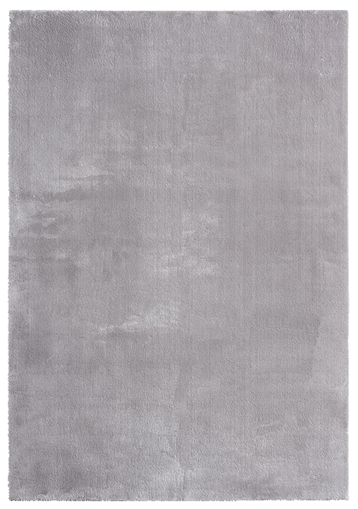 HOCHFLORTEPPICH Antirutsch Uni ALDAN Polyester Grau 240 x 240 cm - Grau, Textil (240/240cm) - KADIMA DESIGN