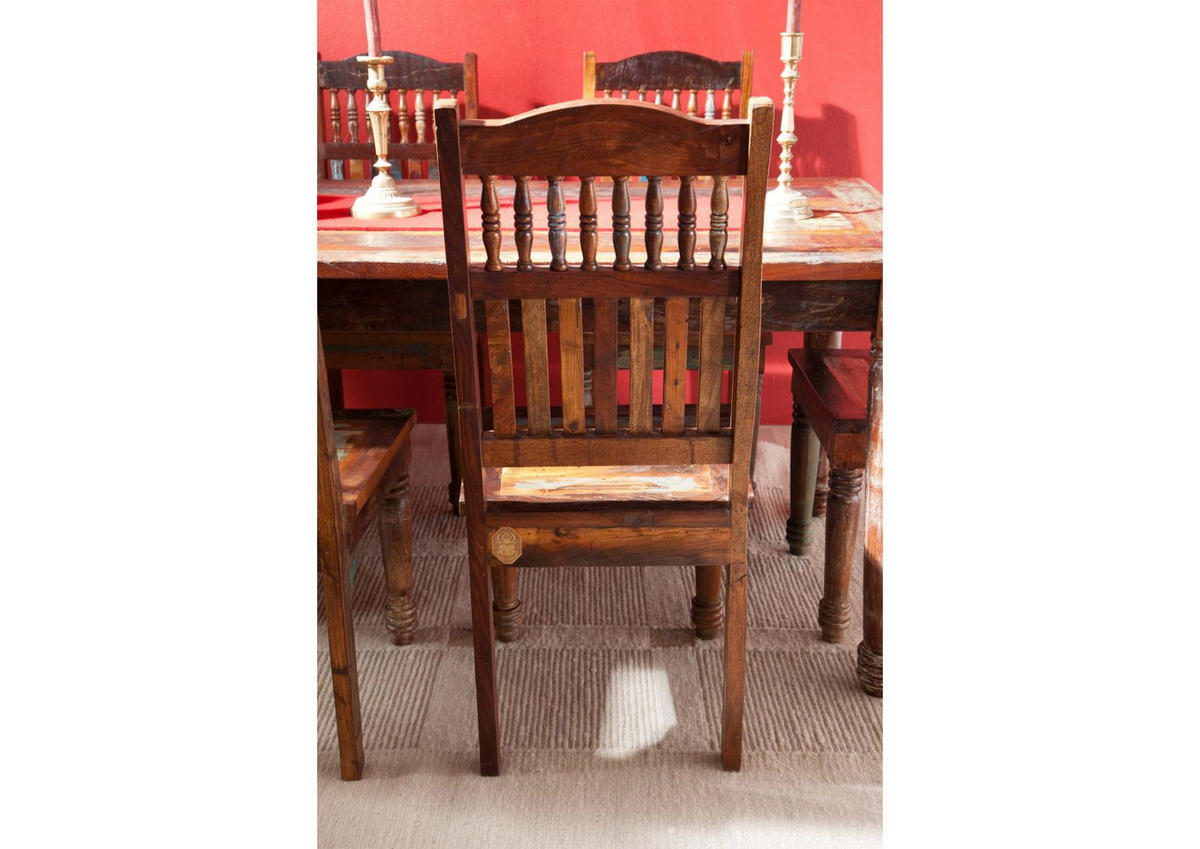 STUHL Massivholz 45 x 45 x 103 cm mehrfarbig FABLE #05 - Multicolor, Holz (45/103/45cm) - Massivmoebel24