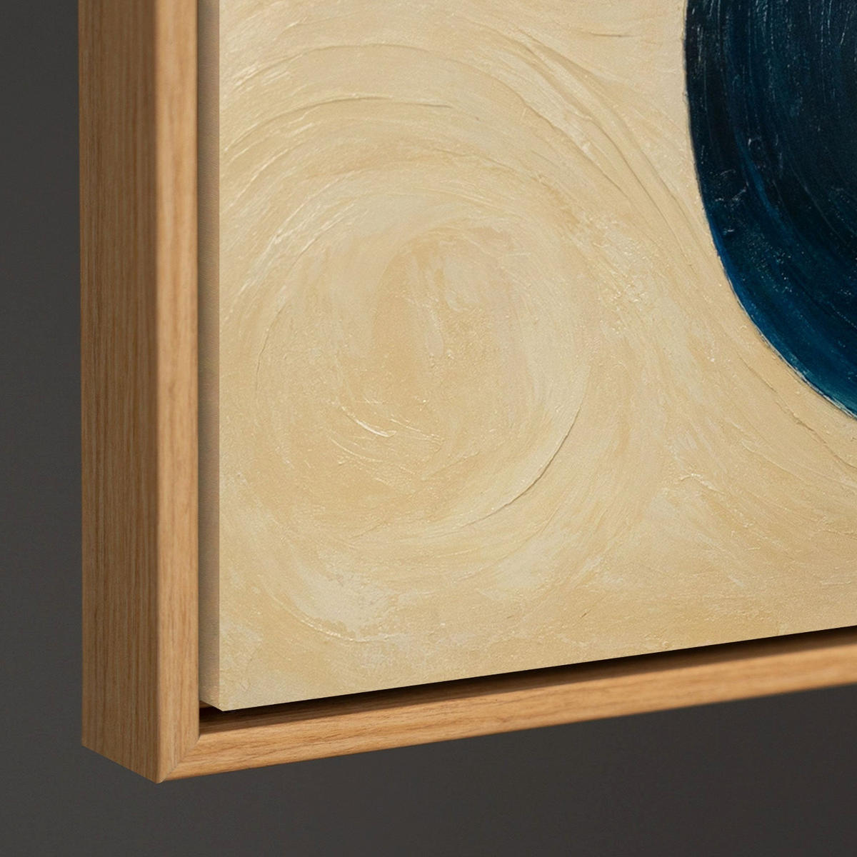 GEMÄLDE Schnitt durch den Horizont Schattenfugenrahmen Eichefarben 120x80 cm - Eichefarben, Holz (120/80cm) - YS-art gallery