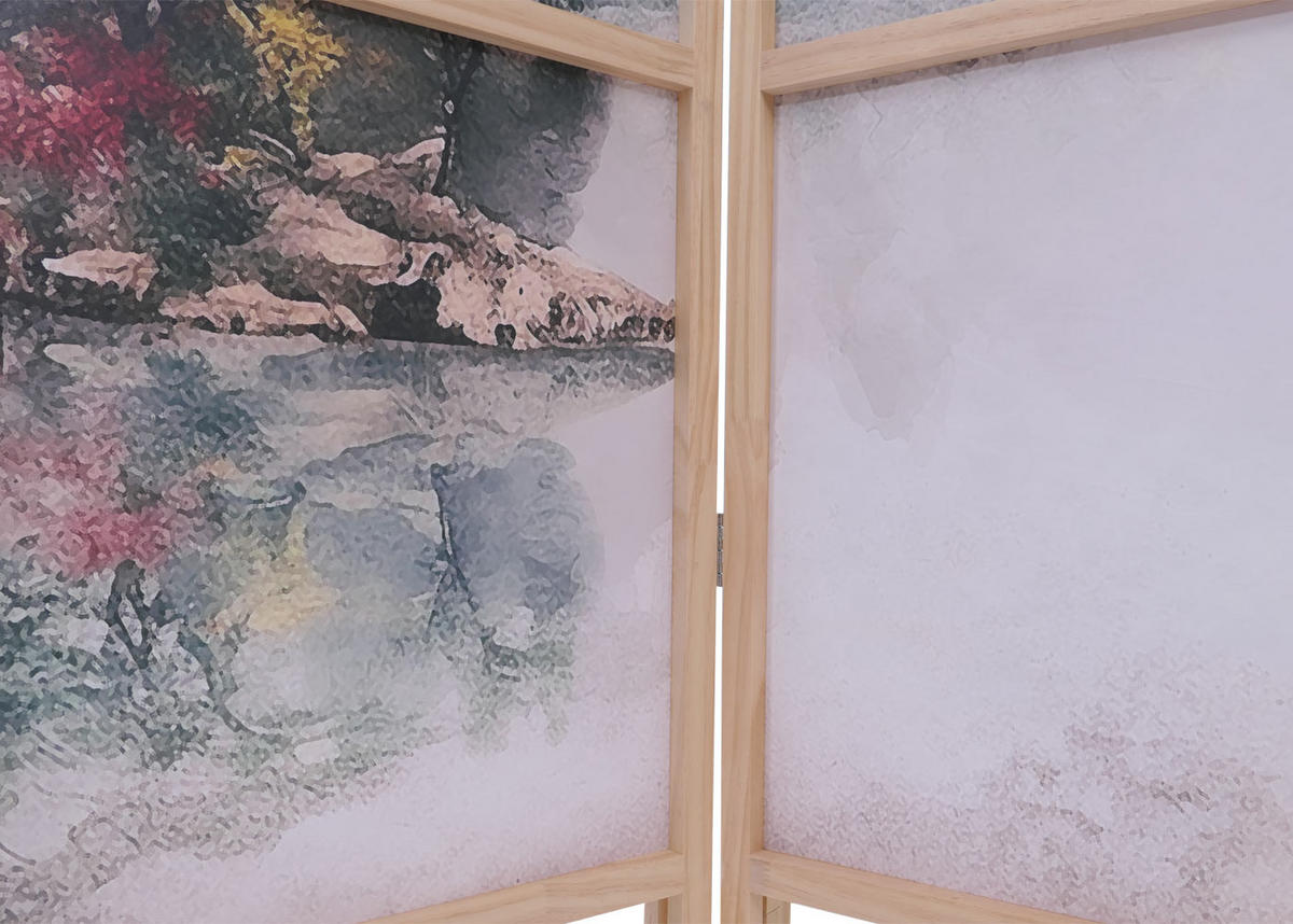 PARAVENT Blaugrau - Blaugrau, Holz (227/170/2cm) - MCW