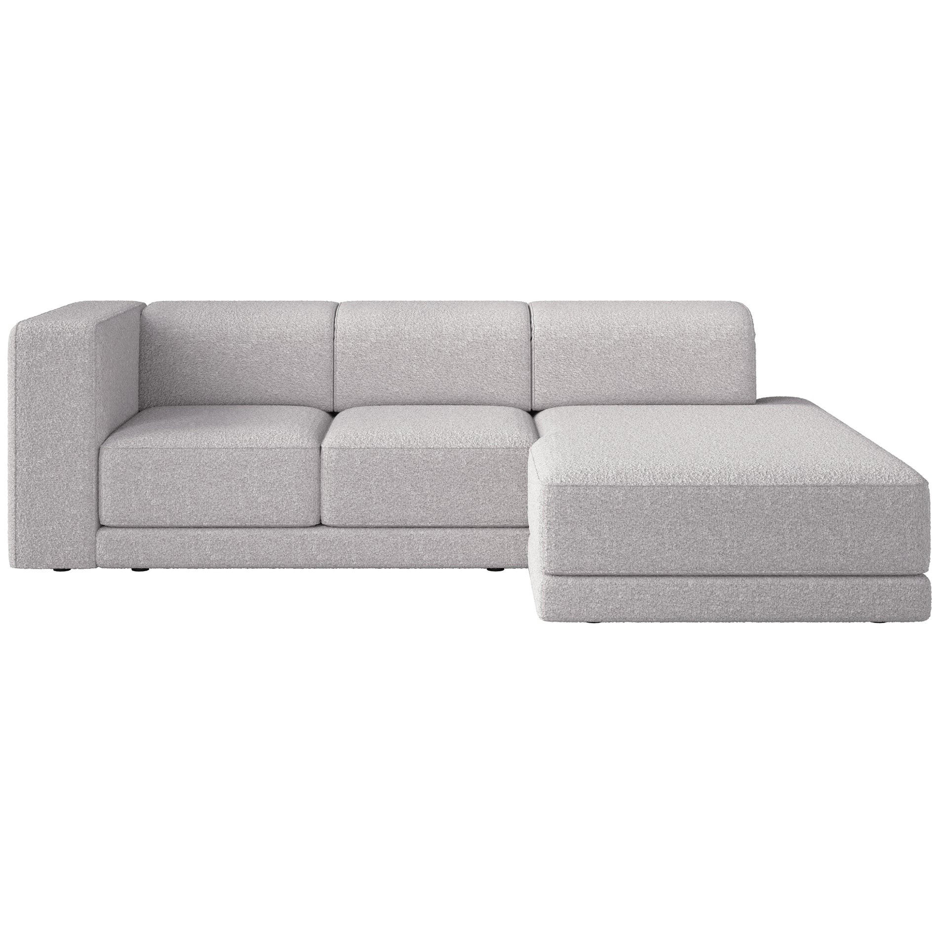 ECKSOFA Novals L-Form, 4-Sitzer, rechts 278 cm - Hellgrau/Schwarz, Holz/Kunststoff (168/278cm) - Selsey