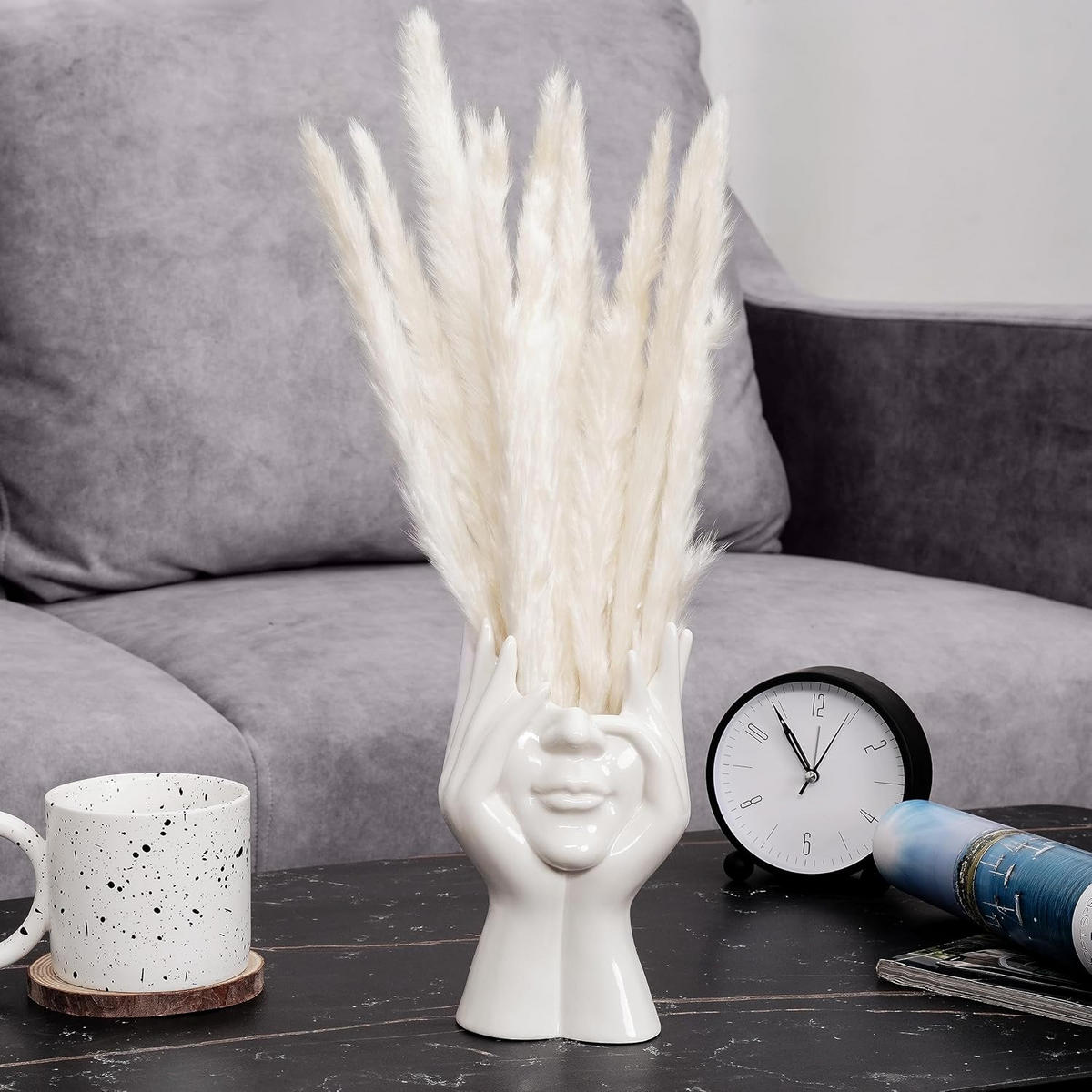 VASE 19 cm Keramik - Weiß, Keramik (19cm) - LIBRATON