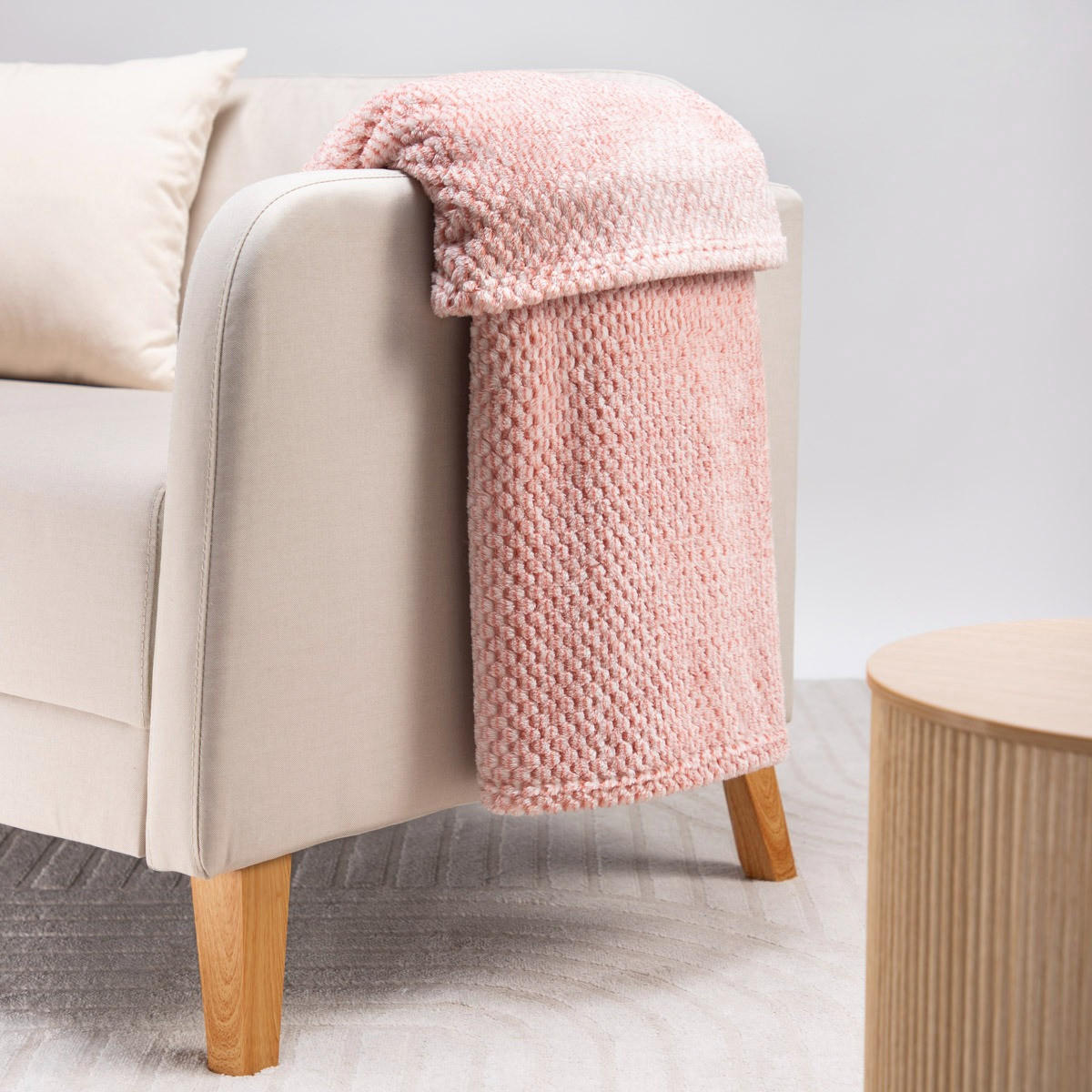 DECKE Galen rosa 150/200 cm - Rot, Textil (150/200cm) - Homla