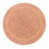 BADEMATTE 80 cm rund, 100% Baumwolle, wendbar - Orange, Textil (80/80cm) - Homescapes