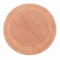 BADEMATTE 80 cm rund, 100% Baumwolle, wendbar - Orange, Textil (80/80cm) - Homescapes