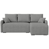 ECKSOFA Malen mit Schlaffunktion Grau Bouclé - Grau, Textil (215/141cm) - Bromarkt
