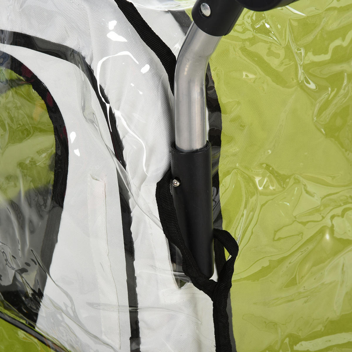 REGENSCHUTZ für Kinderanhänger Schutz Regenberzug Tranparent Kunststoff - Transparent, Kunststoff (61/61/76cm) - HOMCOM