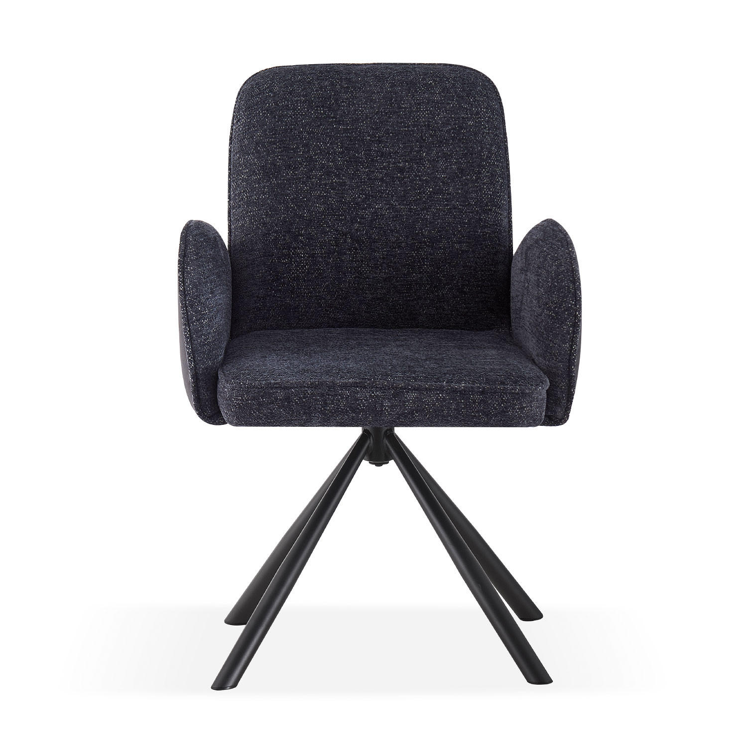 ESSZIMMERSTUHL MICHAEL, Anthrazit - Anthrazit/Schwarz, Textil (48/48/42cm) - B&D Home