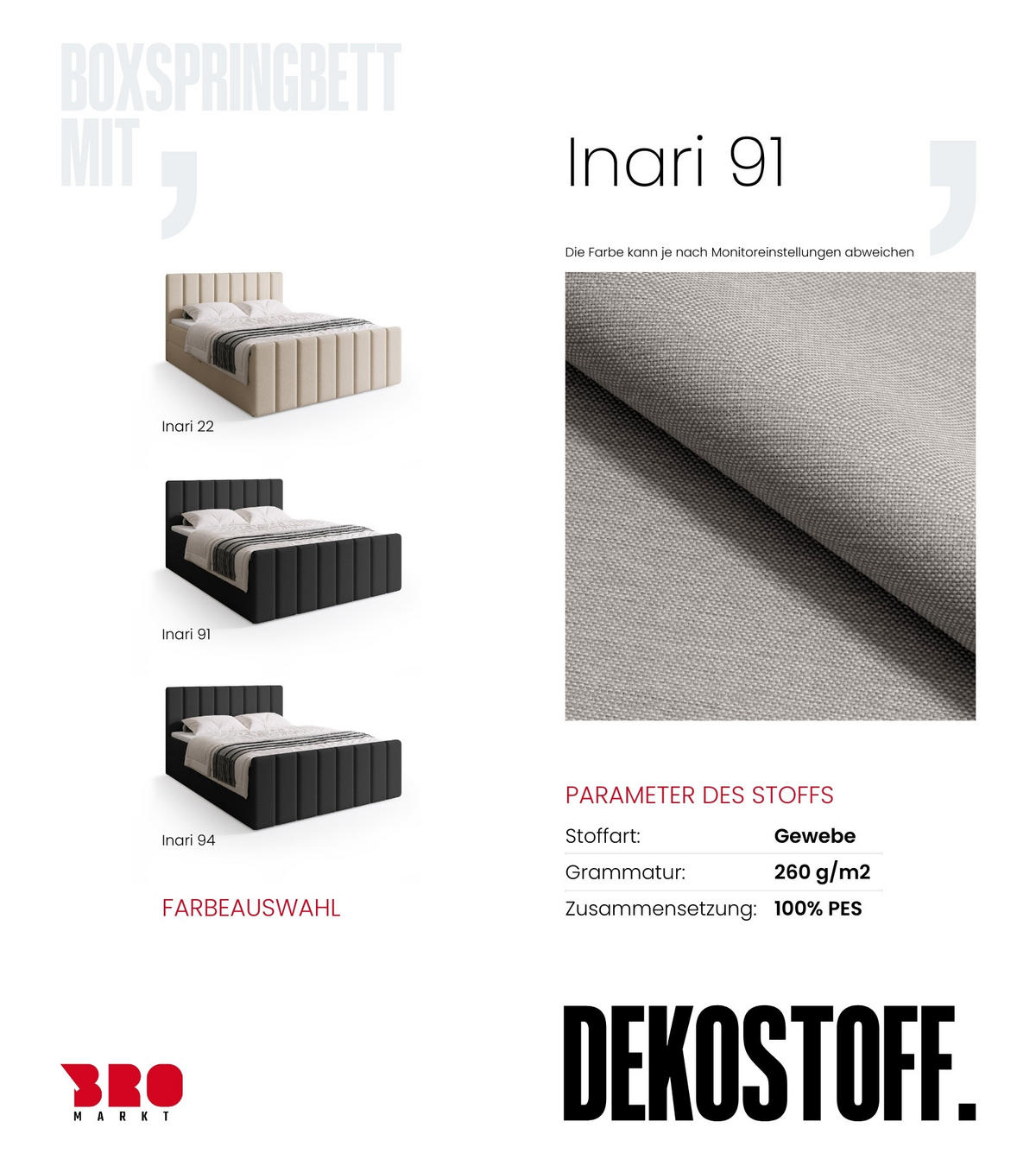 BOXSPRINGBETT Denver DUO mit Topper 140x200 Hellgrau - Hellgrau, Textil (140/200cm) - Bromarkt