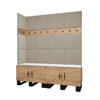 GARDEROBEN-SET 196/168/45,6 - Creme/Schwarz, Holz/Kunststoff (168/196/45.6cm) - Abiks Möbel