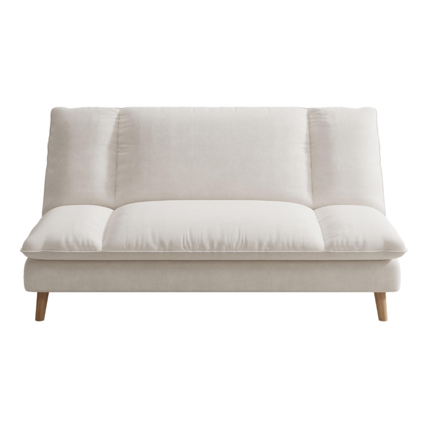 SCHLAFSOFA vasco beige 3-sitzer stoff - Beige, Holz (188/92/85cm) - Concept Usine