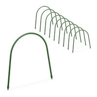 10XTUNNELBOGEN - Dunkelgrün, Kunststoff/Metall (33/31/1cm) - Relaxdays